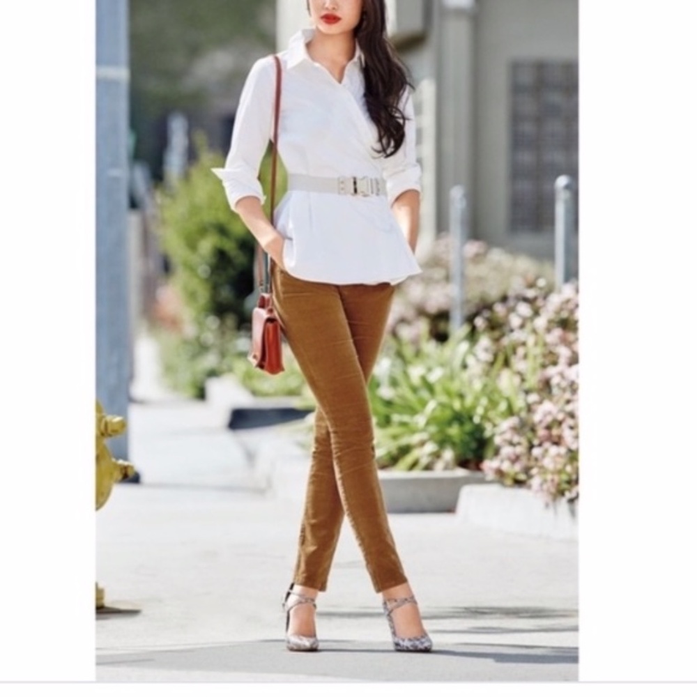 CAbi Umber Corduroy Cord Skinny Jean #3197 Size 2